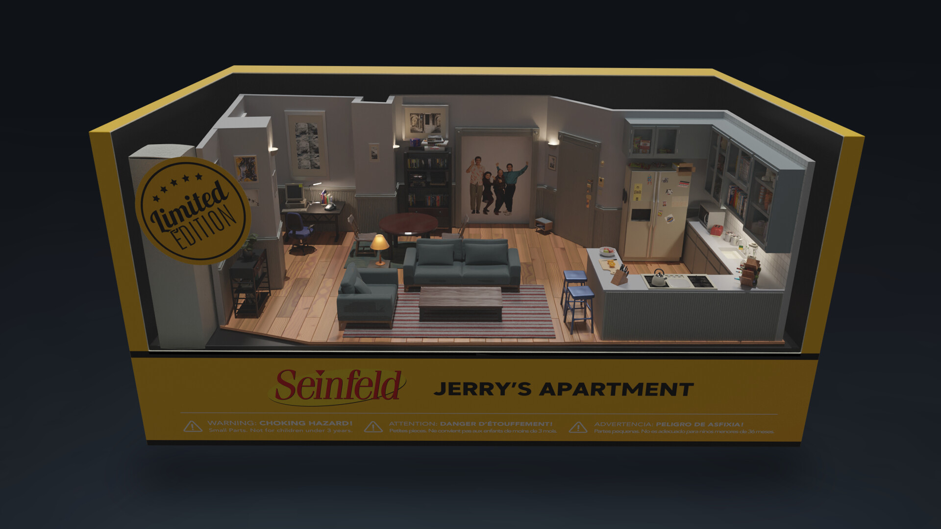 Artstation jerry seinfeld apartment 3d modeling with package design