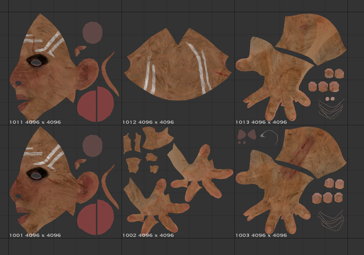 Organic Assets - UDIM Layout