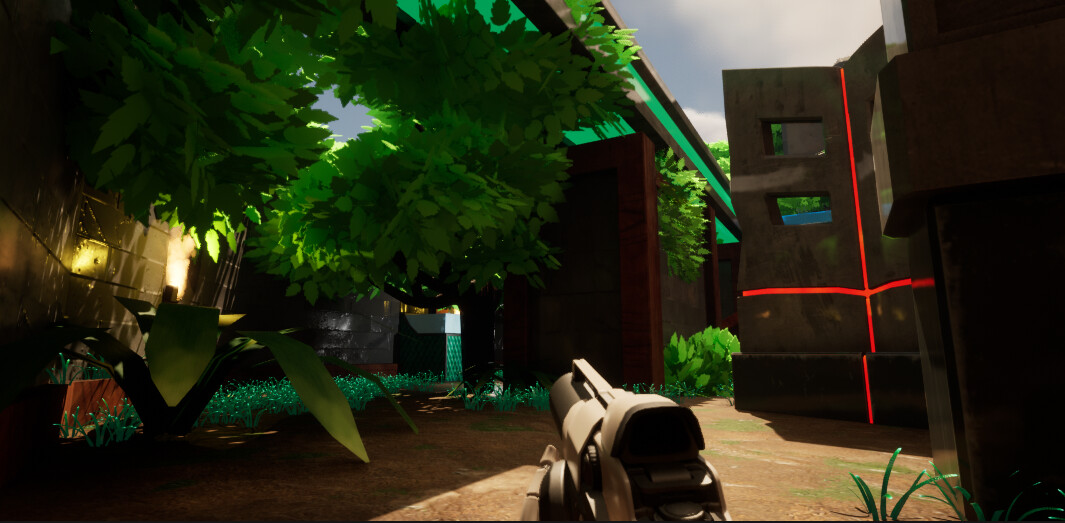 Right most exit of defender spawn
