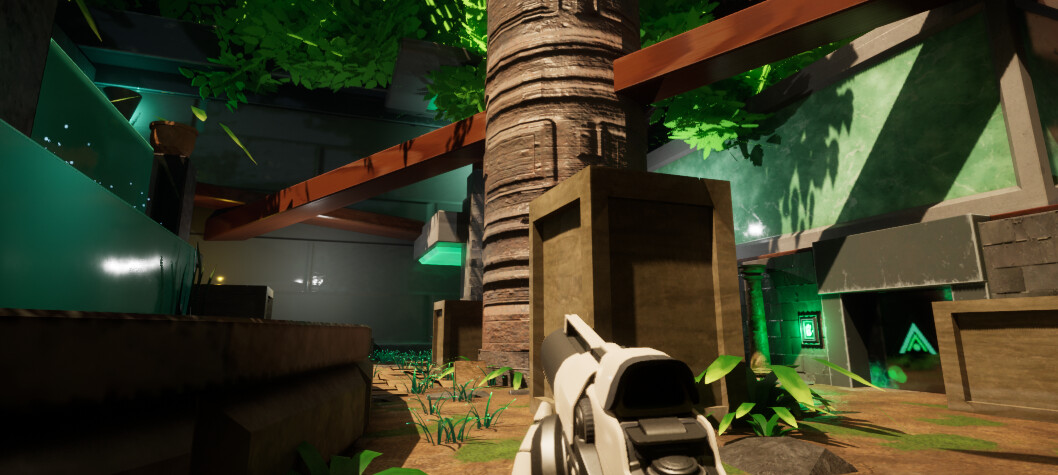 View of B site coming from defender side