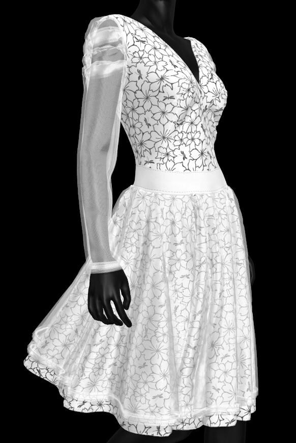 ArtStation - 3D dress model from Marvelouse designer