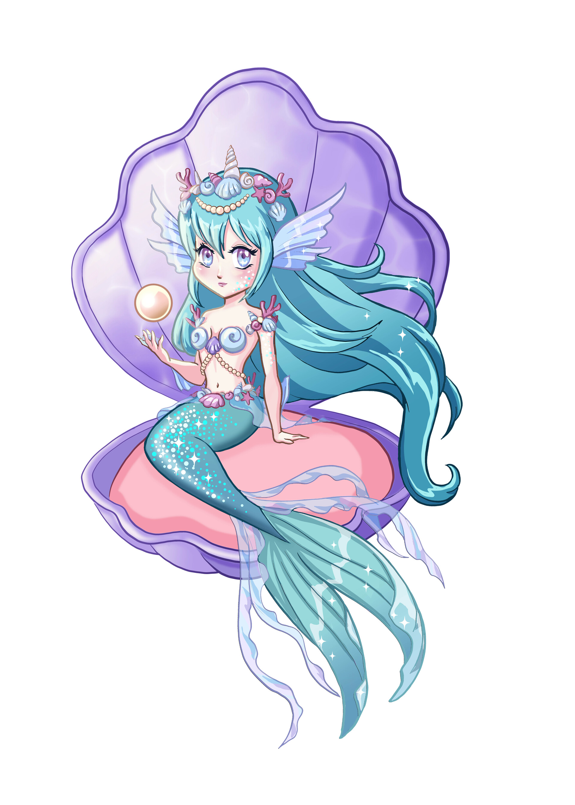 Mermaid chibi hot sale
