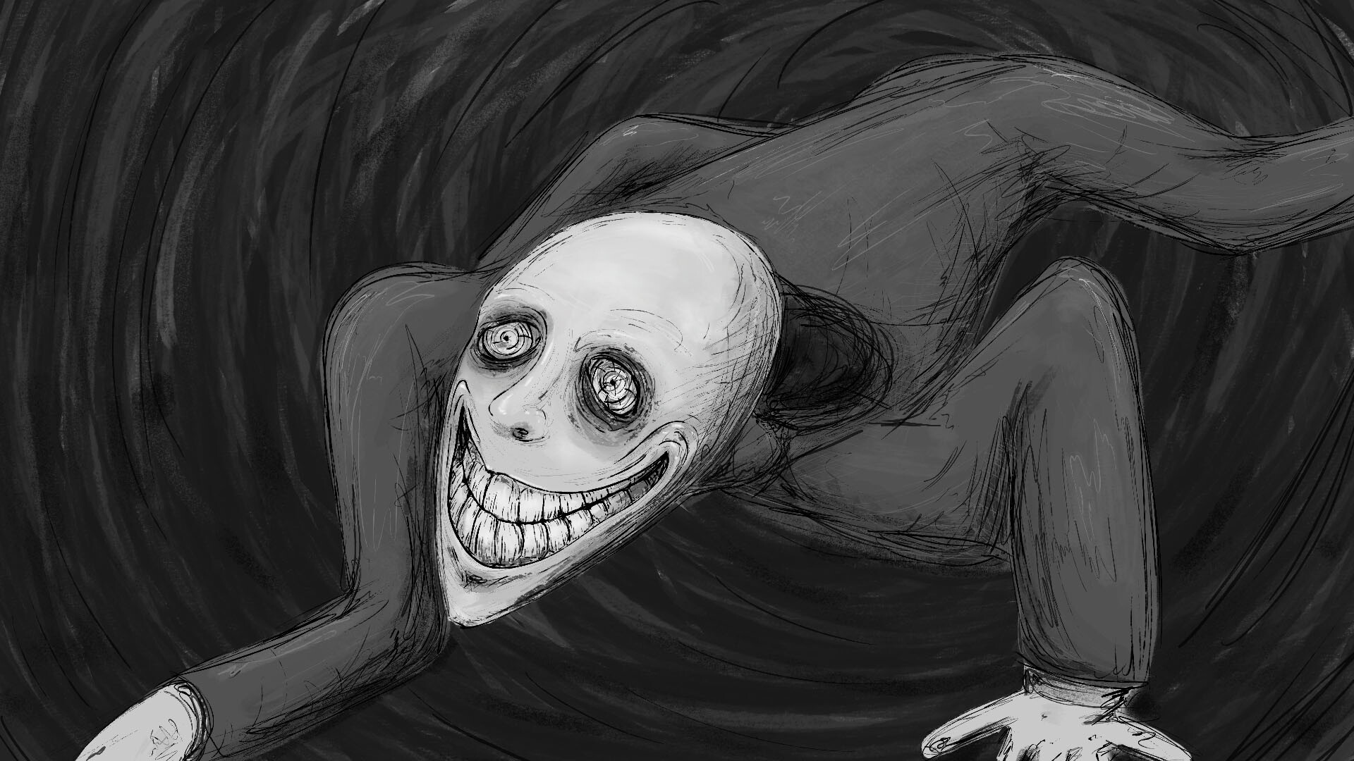 ArtStation  Sketch of scary man