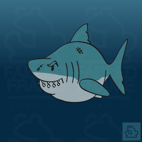 Artstation shark swimming animation