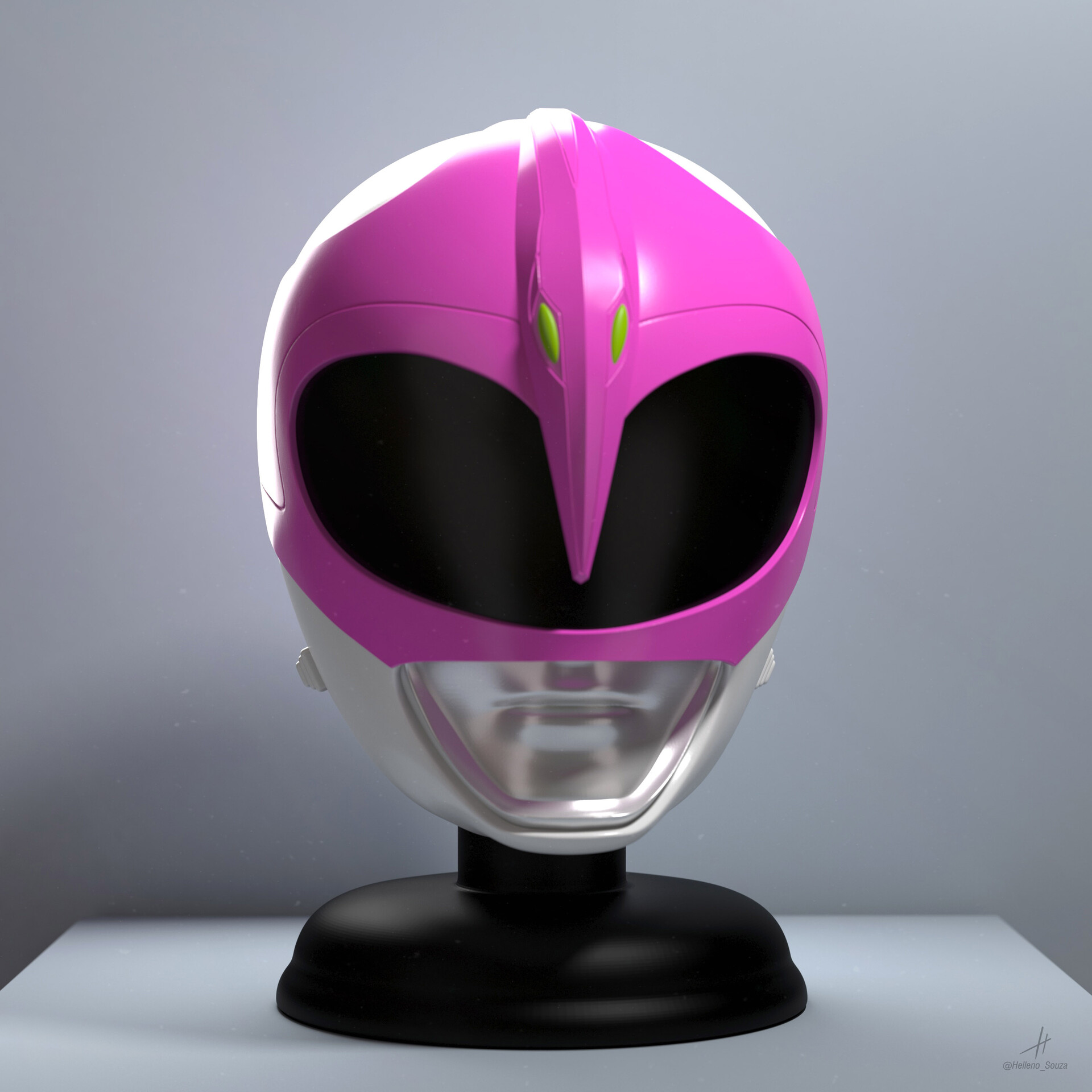 ArtStation - Pink Ranger Helmet, حجم الصورة 1920x1920