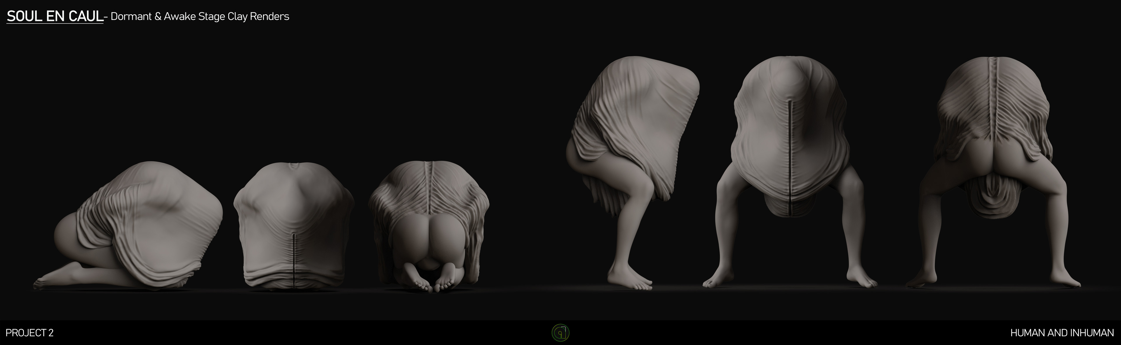 Dormant &amp; Awake Stage Clay Render