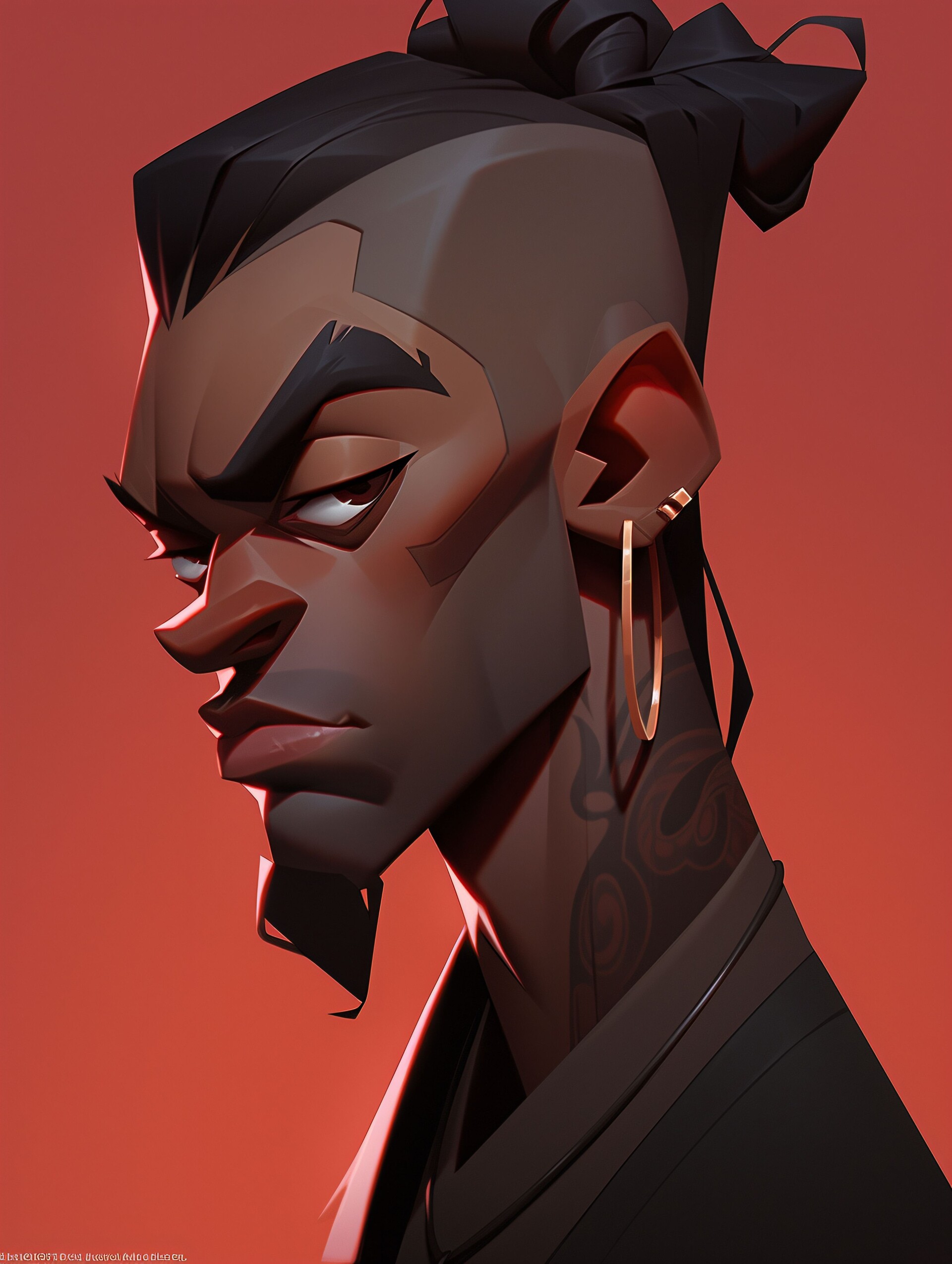 ArtStation AI20230426_01 Stylized black man