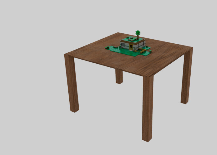 Minecraft Large Counter Height Table ArtStation Table With Lego