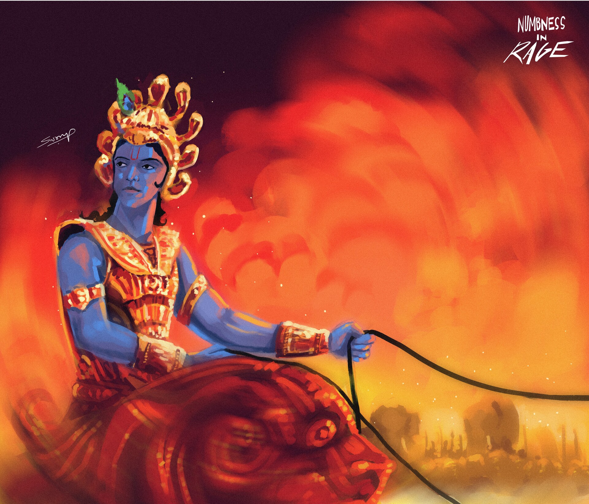 ArtStation Krishna at war