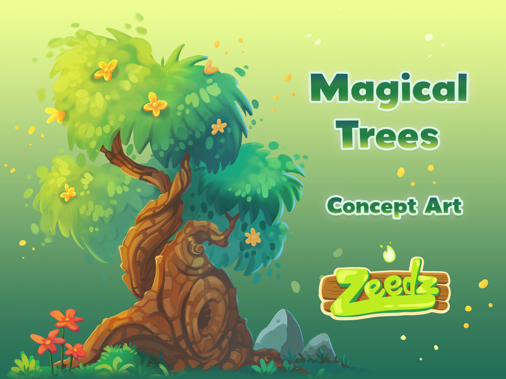 ArtStation - Magic Trees. Game Comcept Art