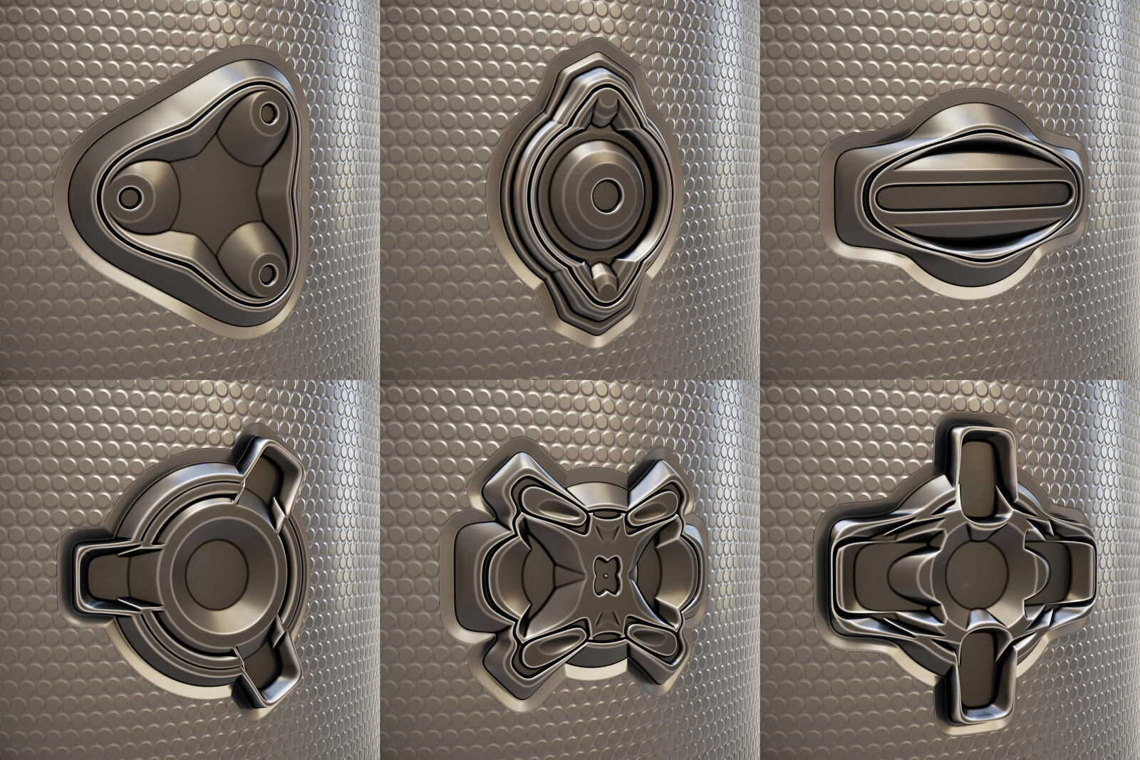 Andrey Frolov 50 alphas brush for zbrush and normals decals for