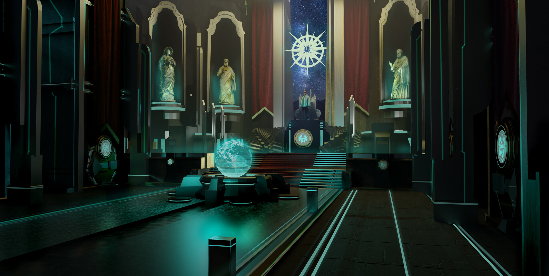 ArtStation Futuristic Fantasy Throne Room
