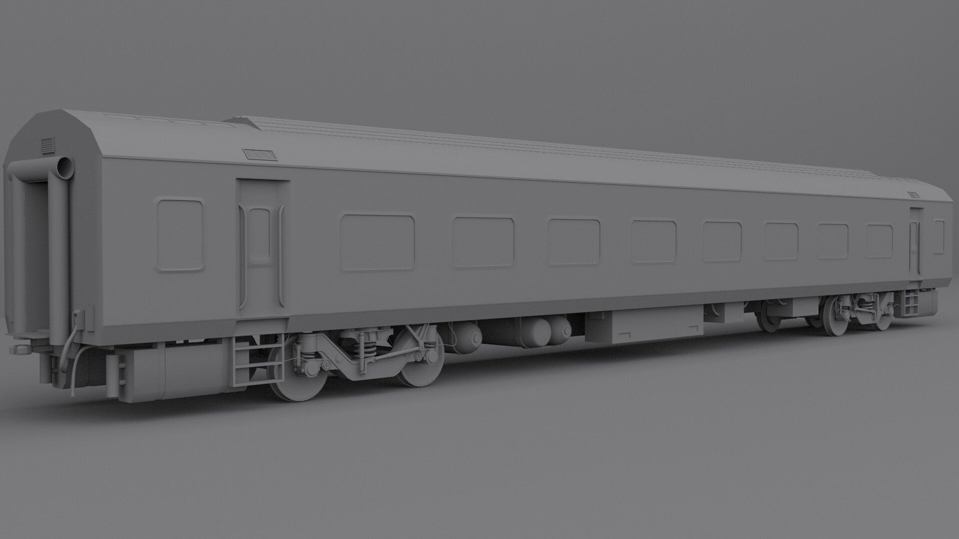 ArtStation Low Poly LHB Coach 3D Model