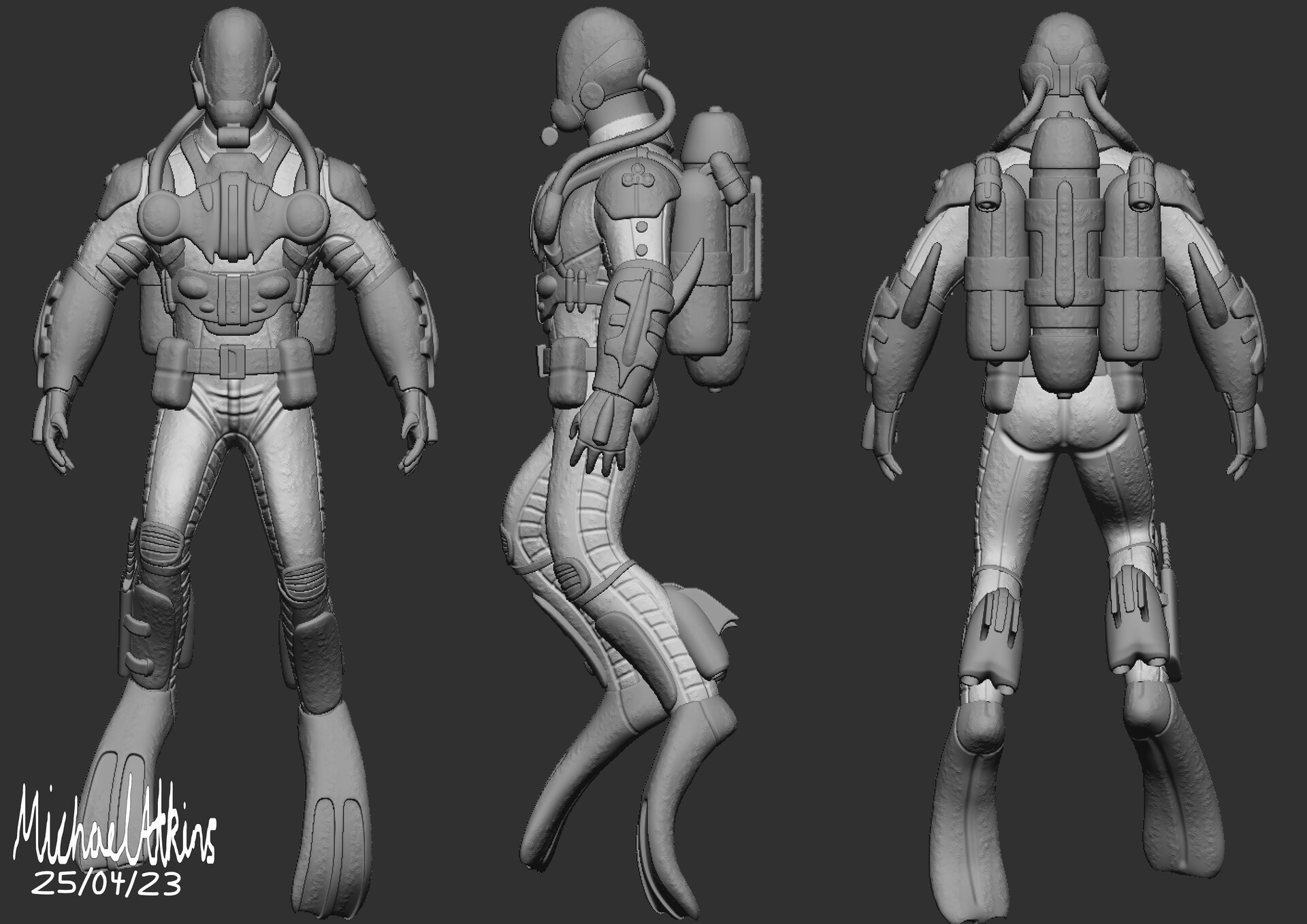 3d Model Scuba Diver Animations vrogue.co