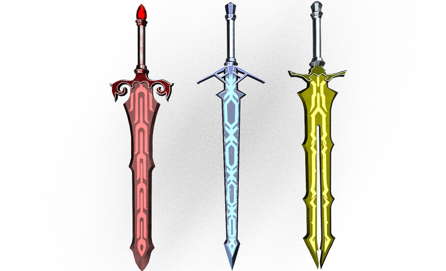 ArtStation Elemental Swords Zelda BotW