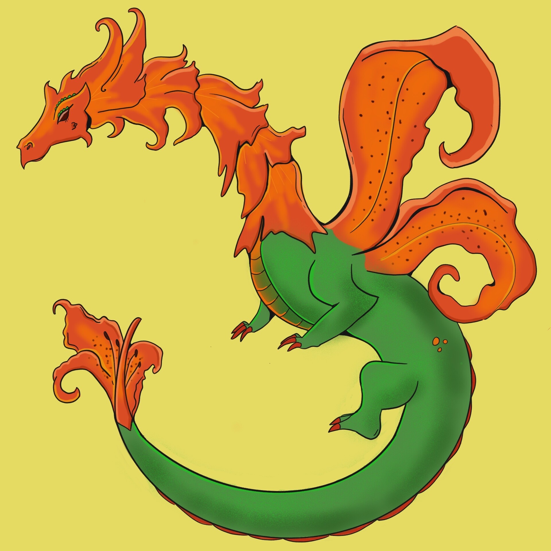 ArtStation Flower dragon (Lily)
