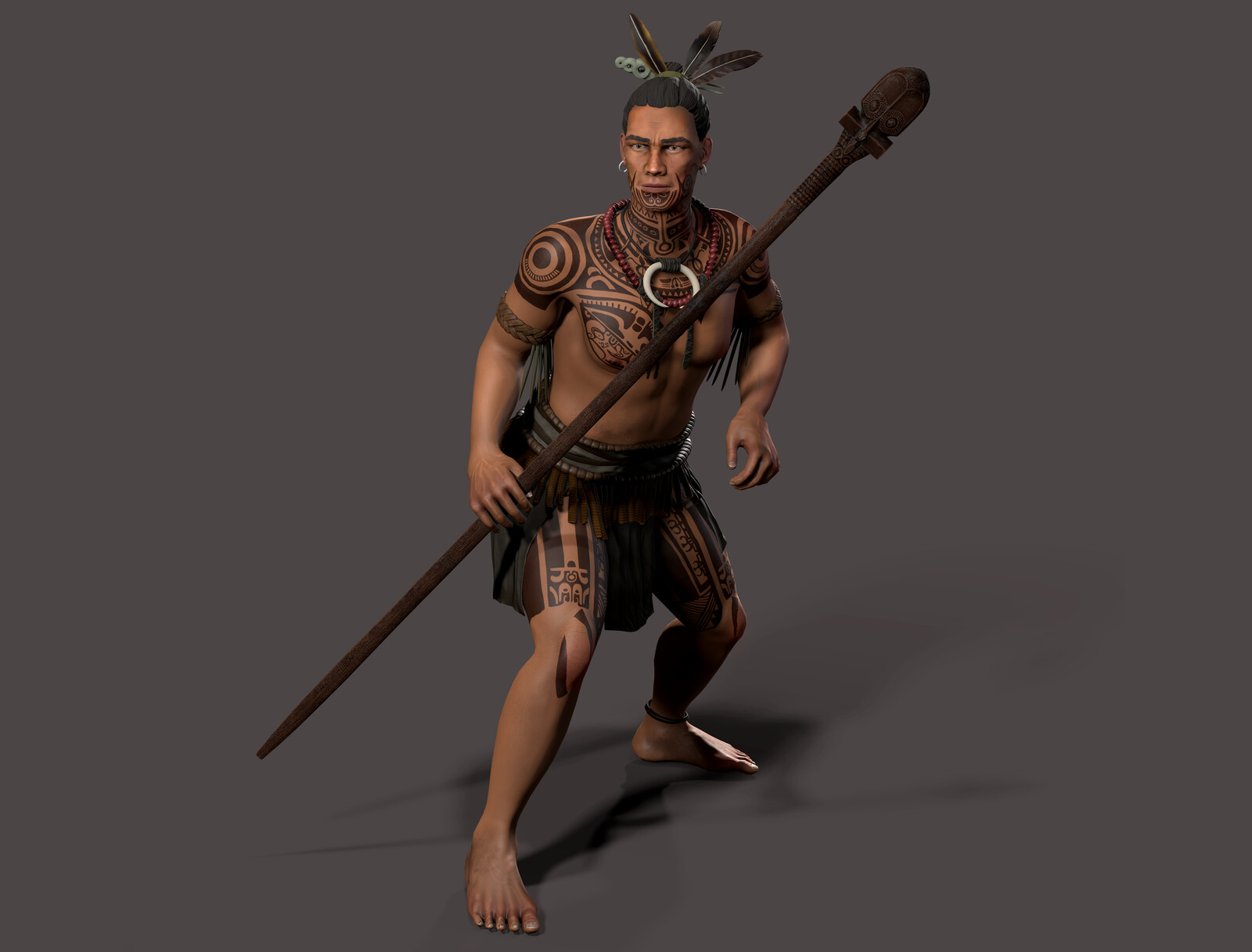 Marquesan warrior