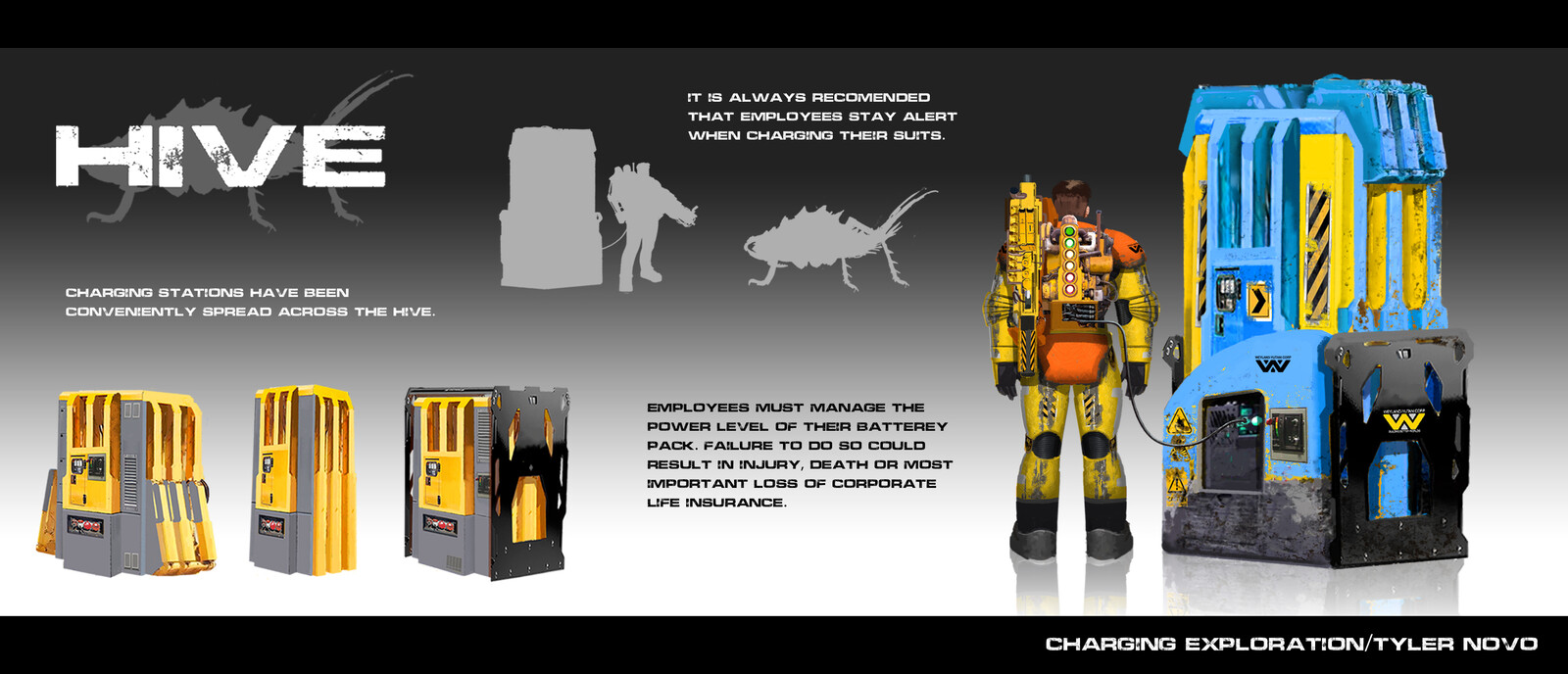 I also thought it would be fun if the player had to manage the charge of their battery pack instead of a health bar.