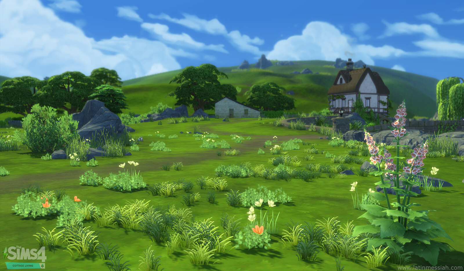 Sims 4 "Cottage Living" Environment Work