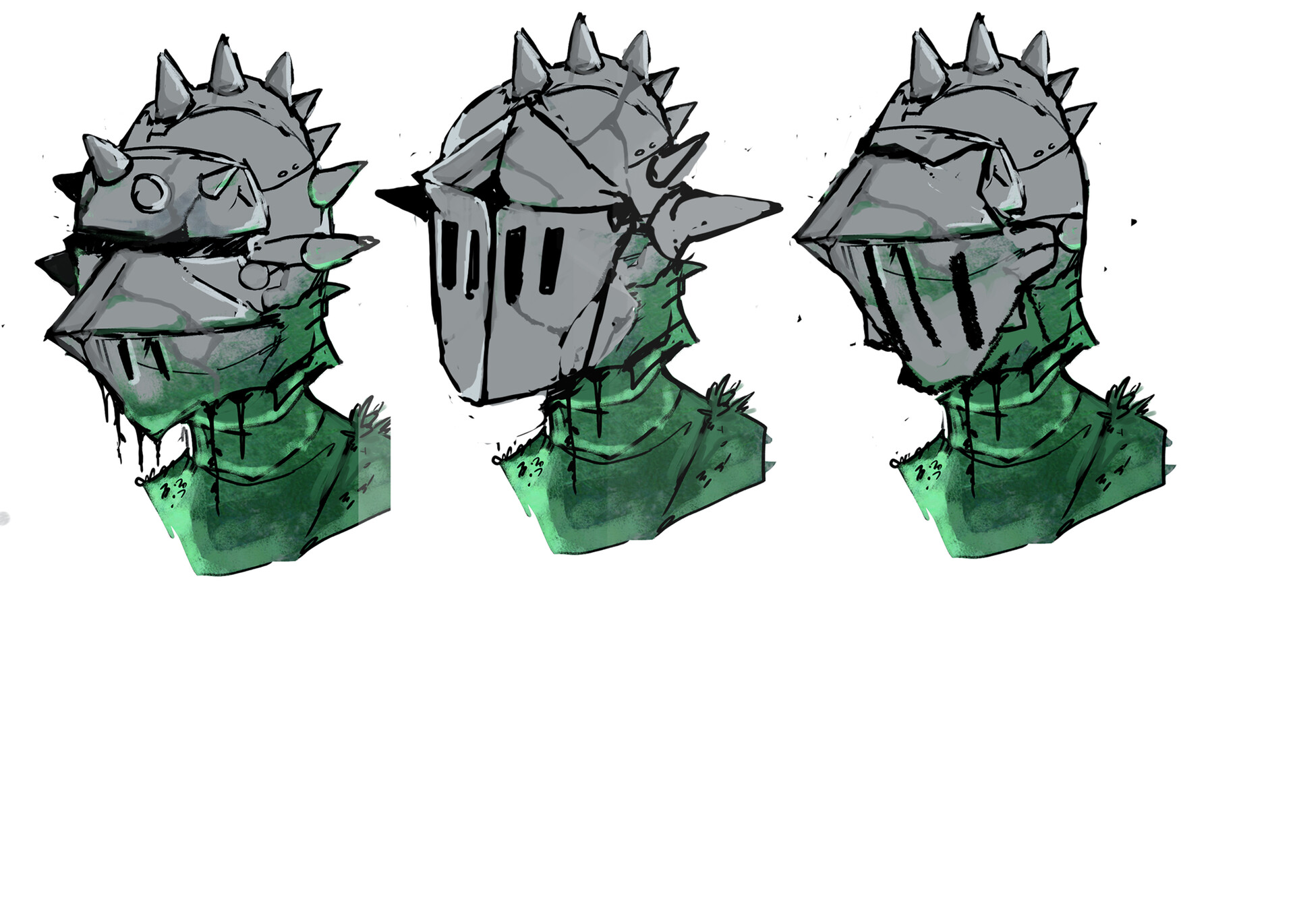 knight armor helmet drawing