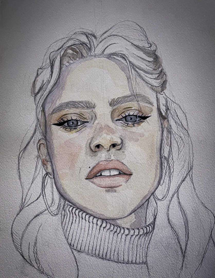 ArtStation girl in sweater