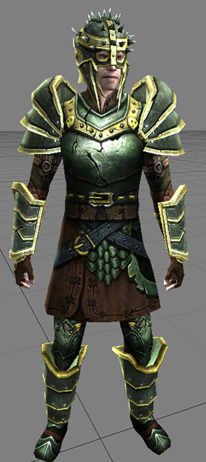 Set of heavy armor that I redesigned, modeled and textured.