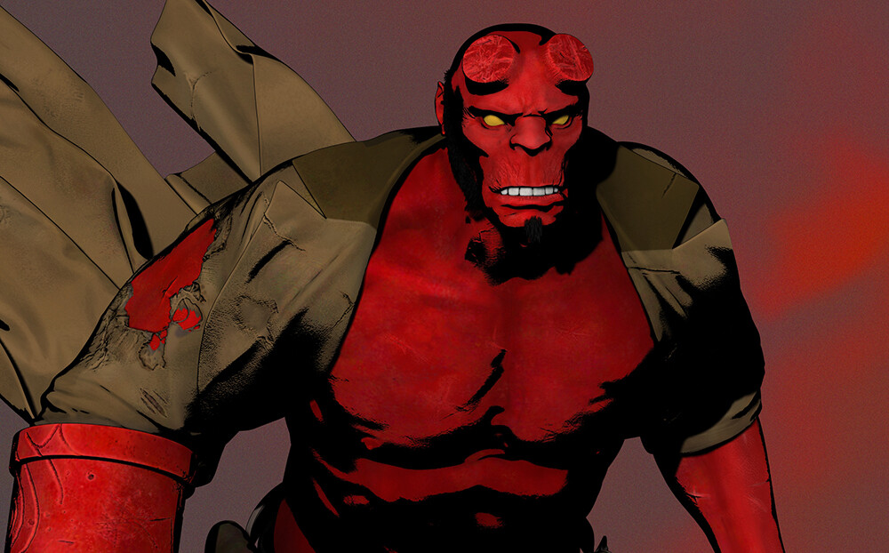Hellboy: The Storm and the Fury (Comic color-style) - 3d model (ZBrush)