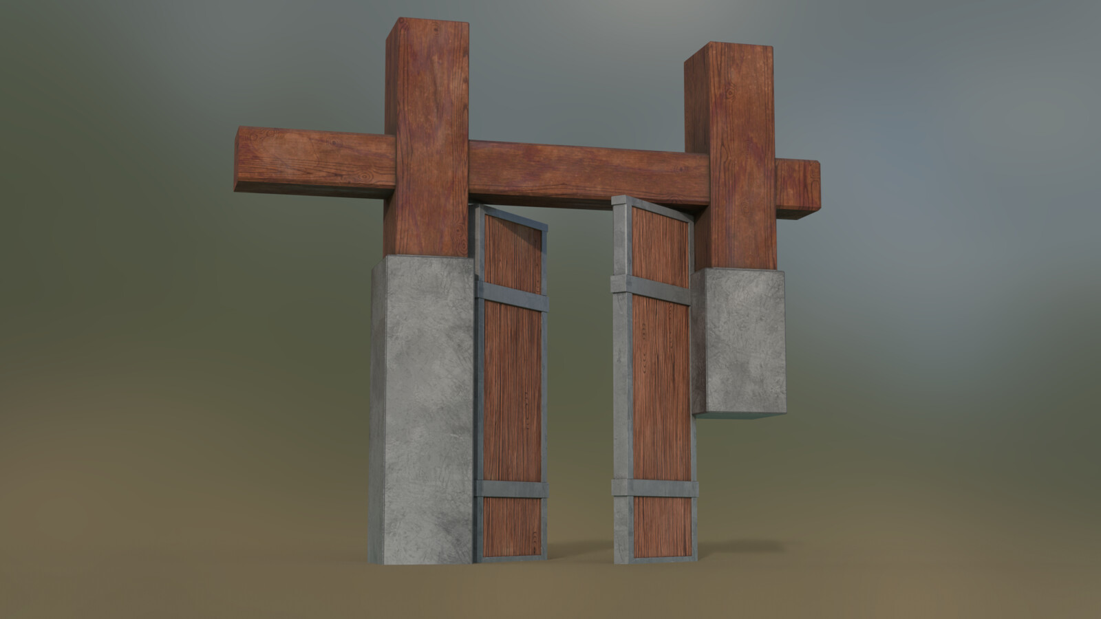 Mid Door and Frame Textured