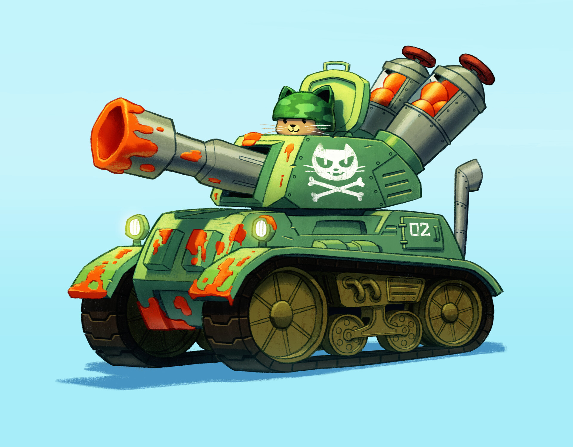 ArtStation Sgt. Cat's Paintball Tank