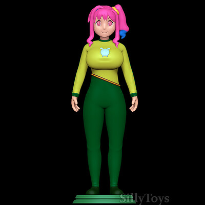Ms. Green - M&M's 3D Print Model by SillyToys