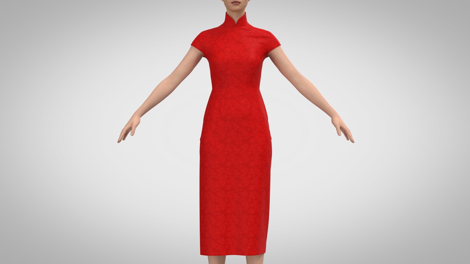 ArtStation Cheongsam Qipao Dress Marvelous Designer Clo3D