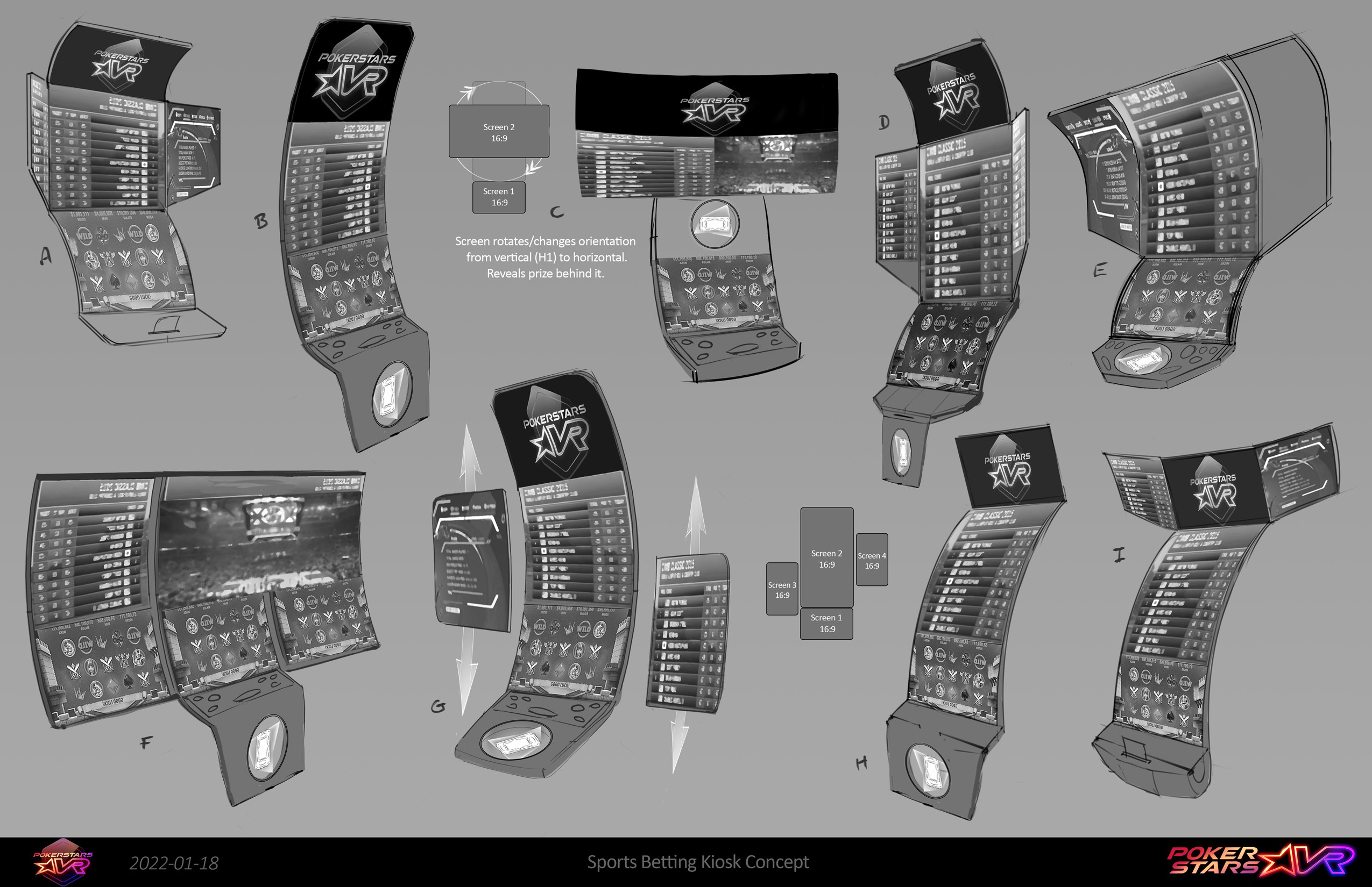 Sports Betting Kiosk Concept Sketches
