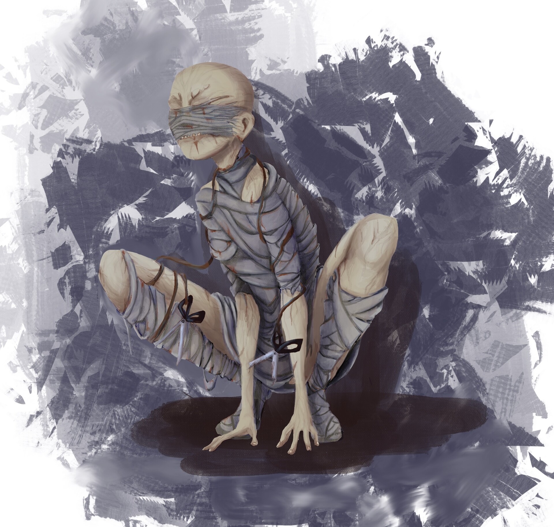 ArtStation Blind girl, monster