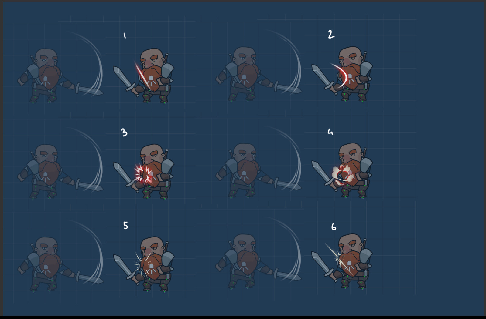 sword slashes