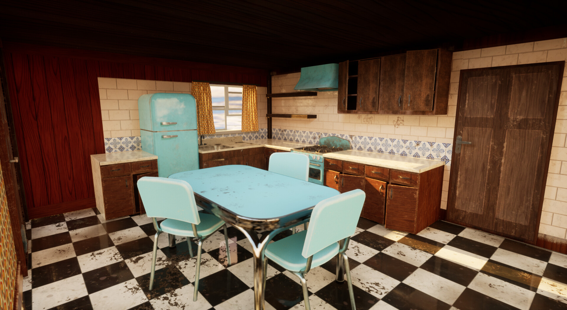 ArtStation - 70s Kitchen Environment