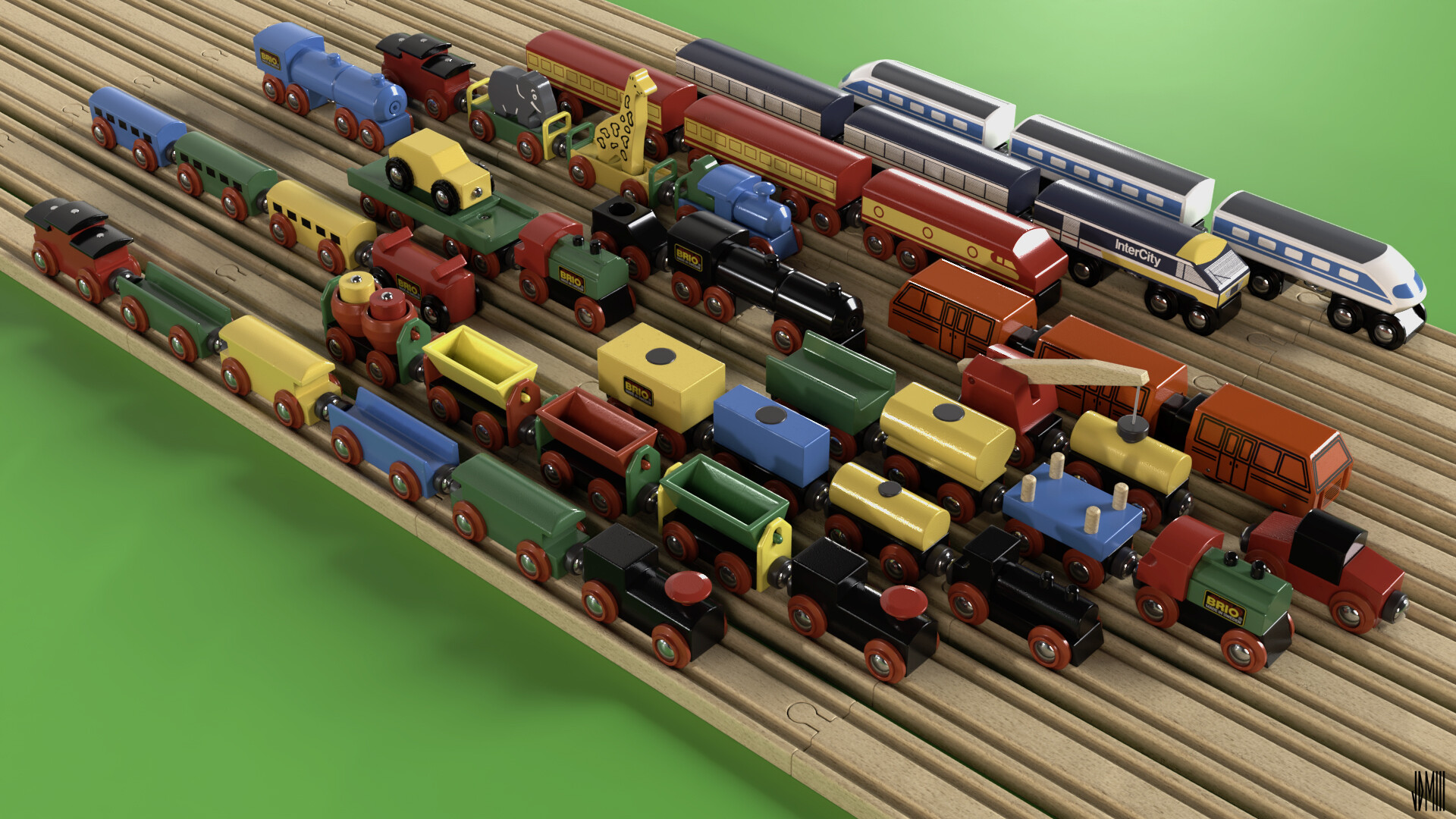 BRIO WOODEN RAILWAY portabile SYSTEM
