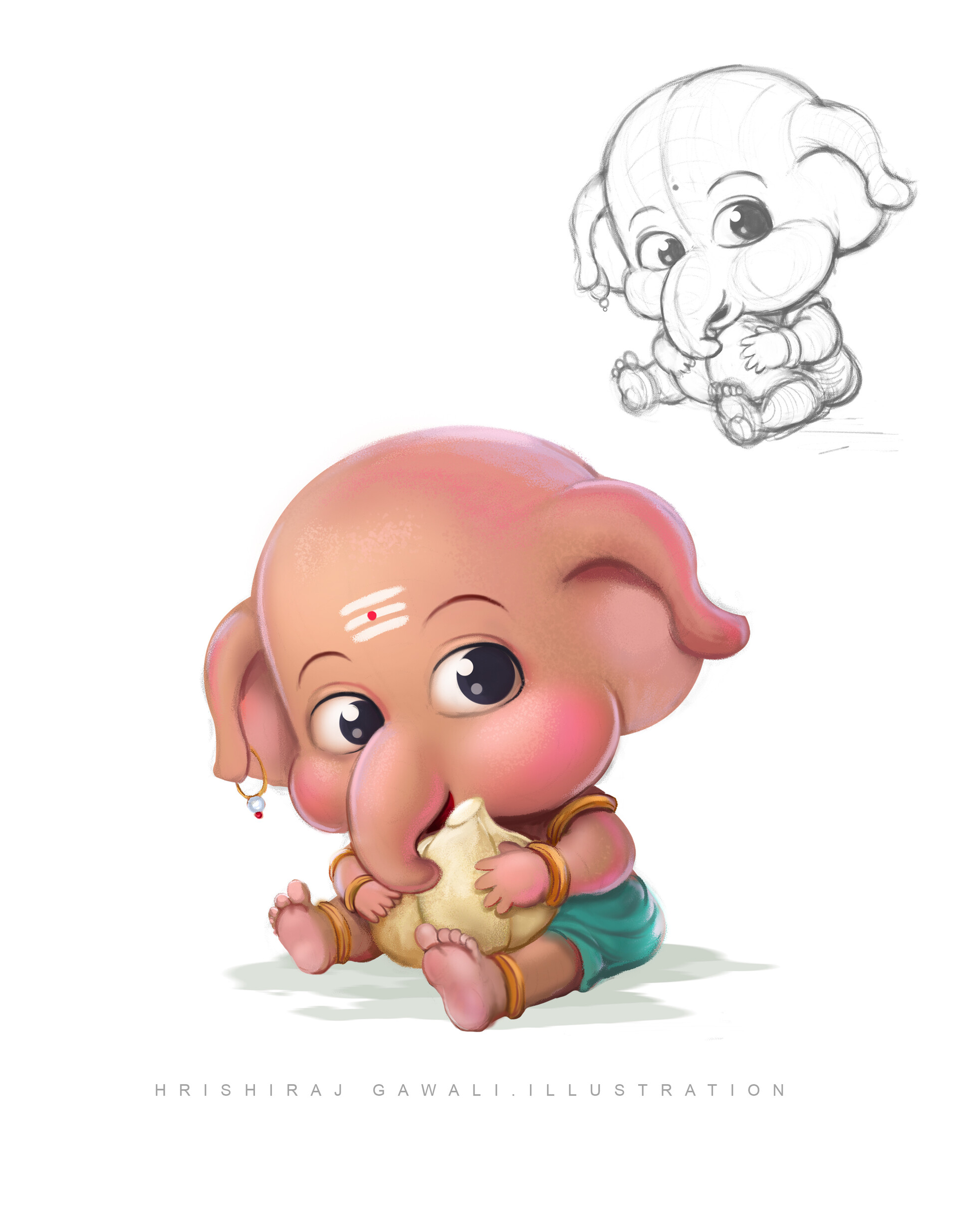 Free Ganesha Drawing, Download Free Ganesha Drawing png images, Free  ClipArts on Clipart Library