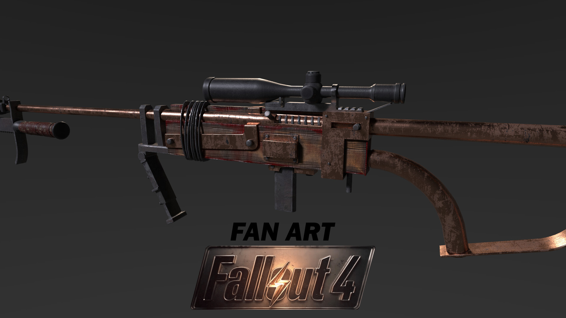 Artstation fallout 4 fanart pipe rifle
