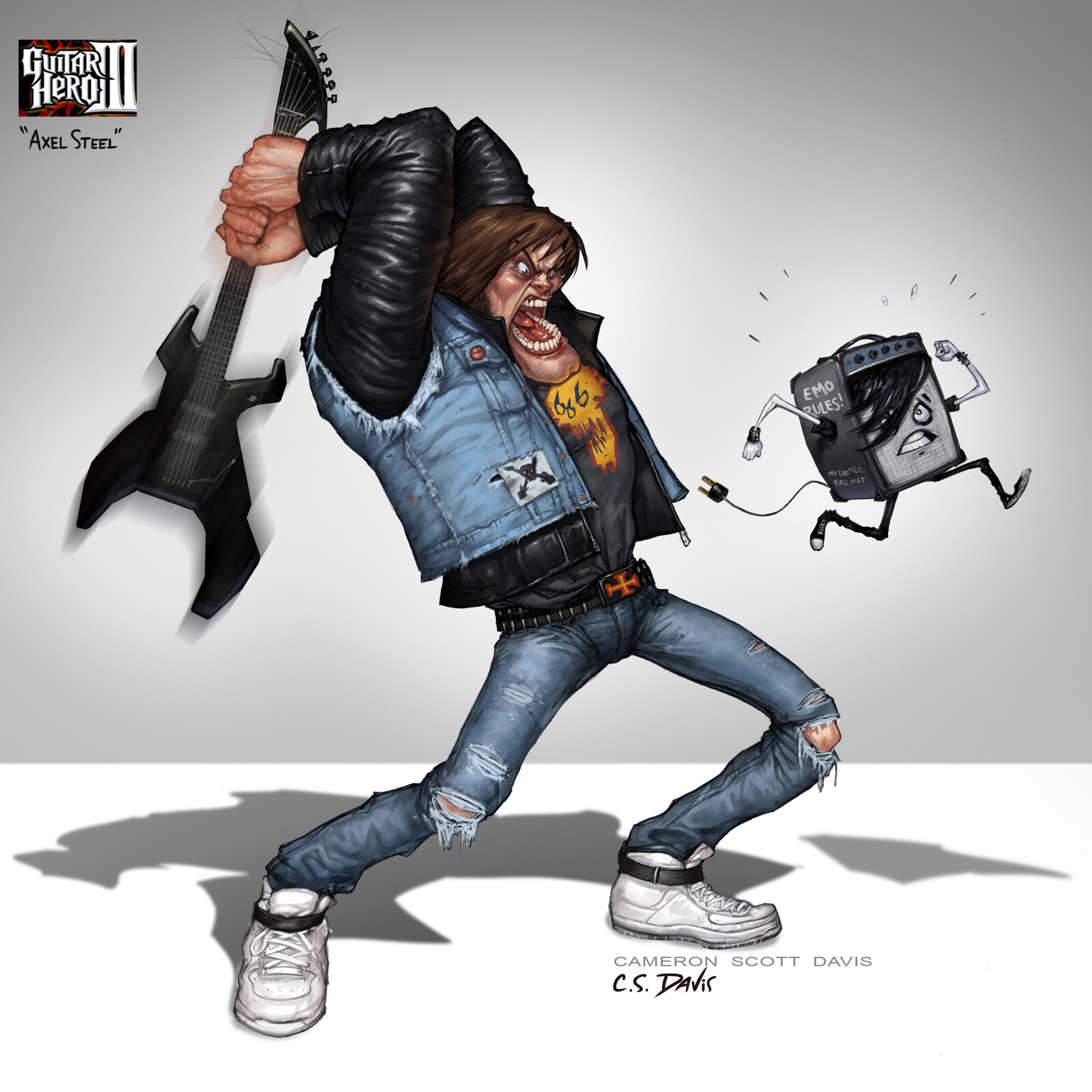 Cameron Scott Davis - Axel Steel concept art for Guitar Hero 3 ...