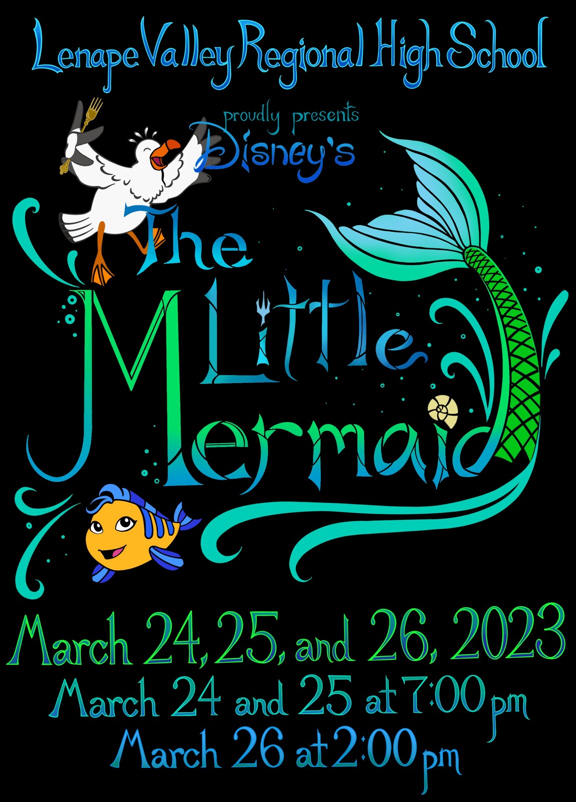 later version with adjustments made so design could be used for a production at a different school