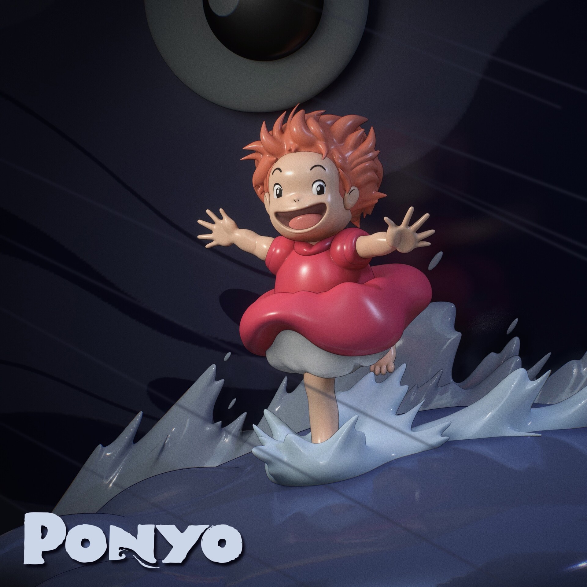 ホットなアイテム、ホットな節約 ArtStation - Ponyo | 崖の上のポニョ 絵画
