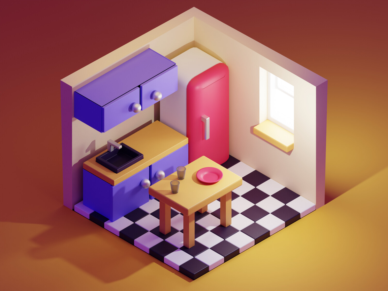 ArtStation Kitchen Diorama