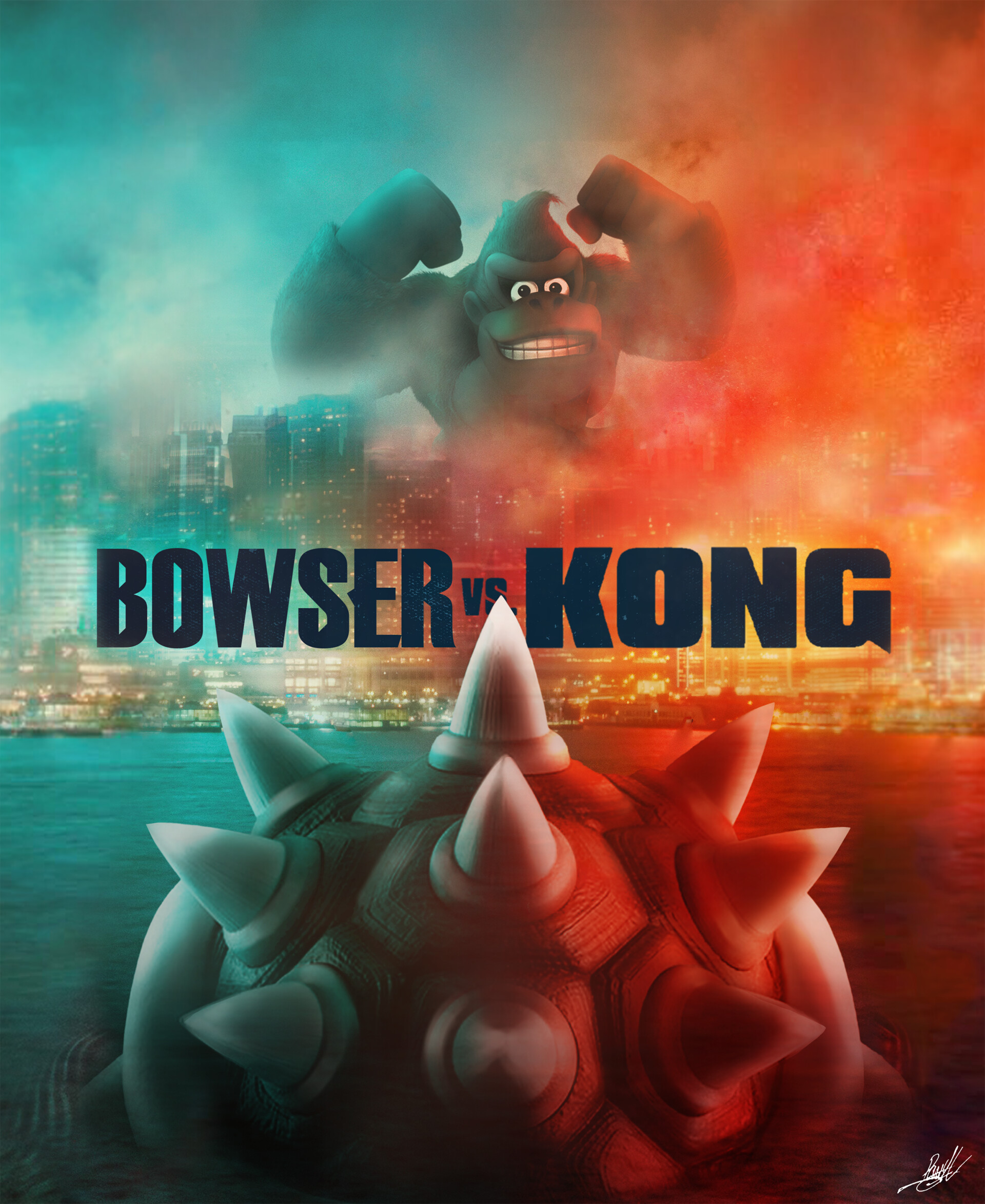 godzilla contra bowser