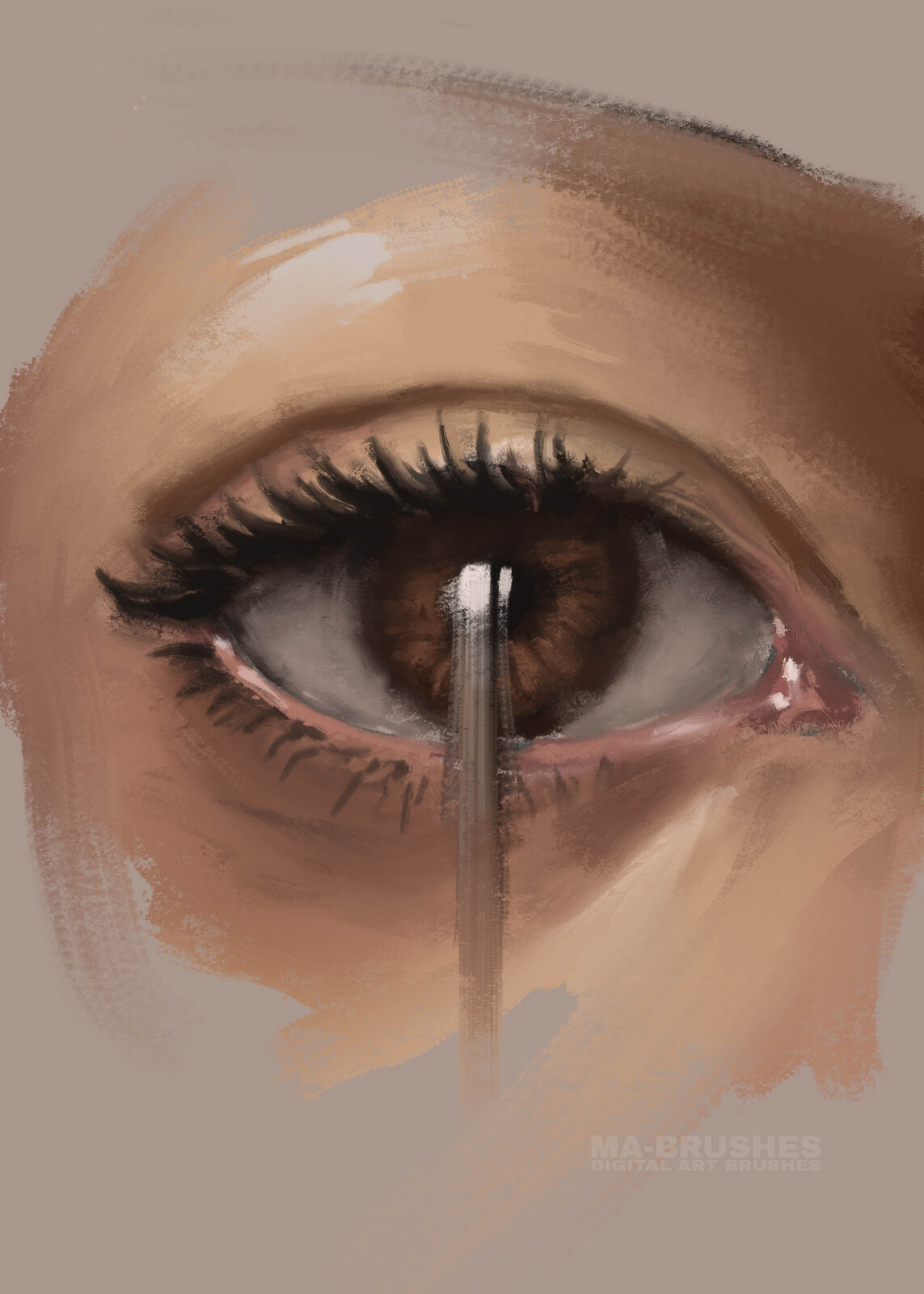 Digital Oil Art - Brown EYE 