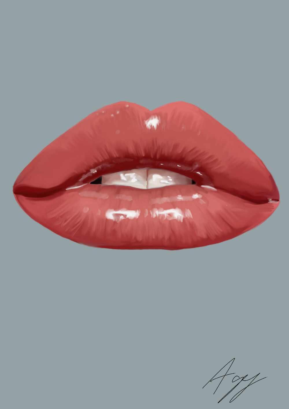 Muhhby - Glossy lips drawing | Facebook