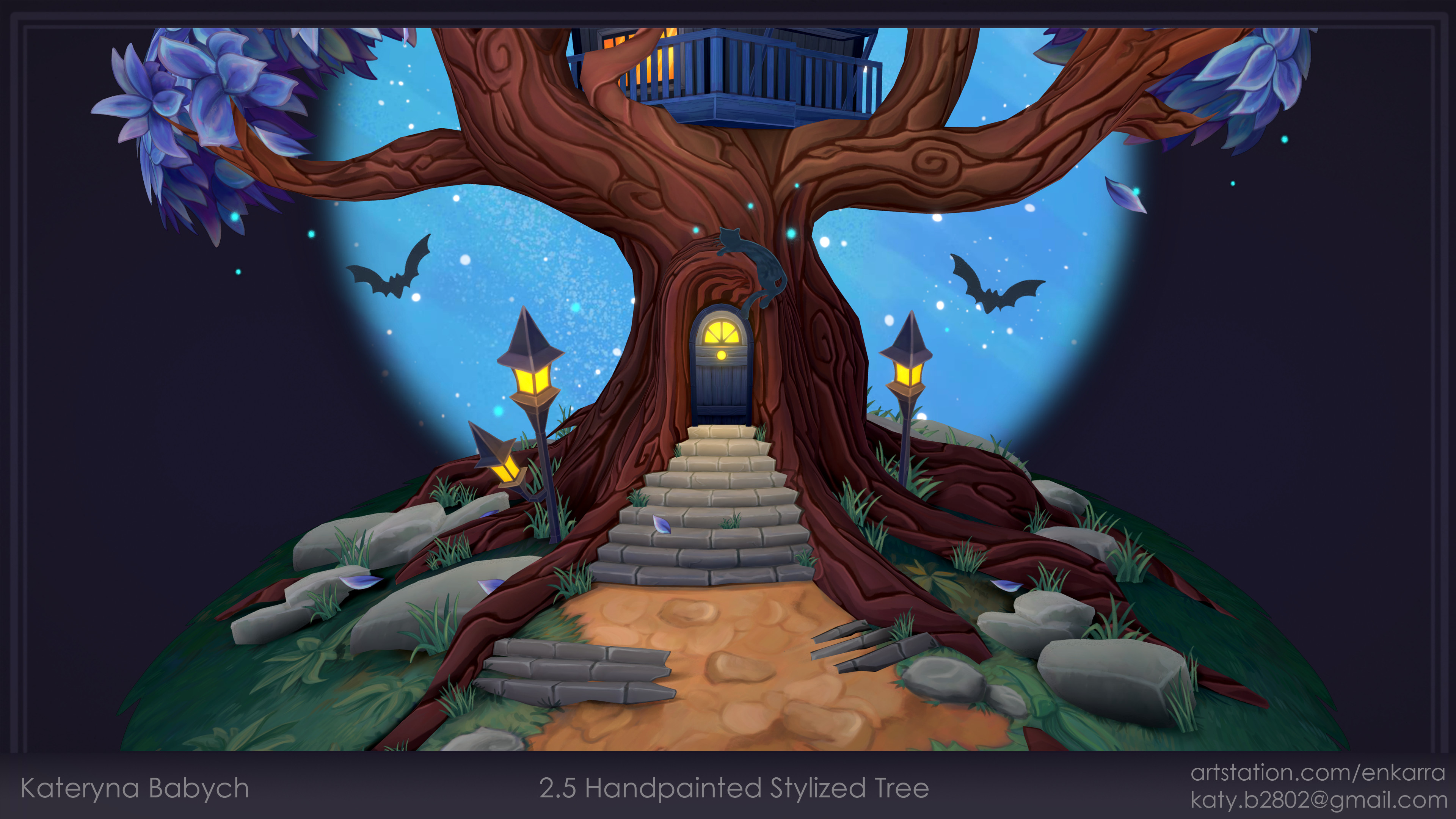 ArtStation - Hand-Painted Stylized Tree House