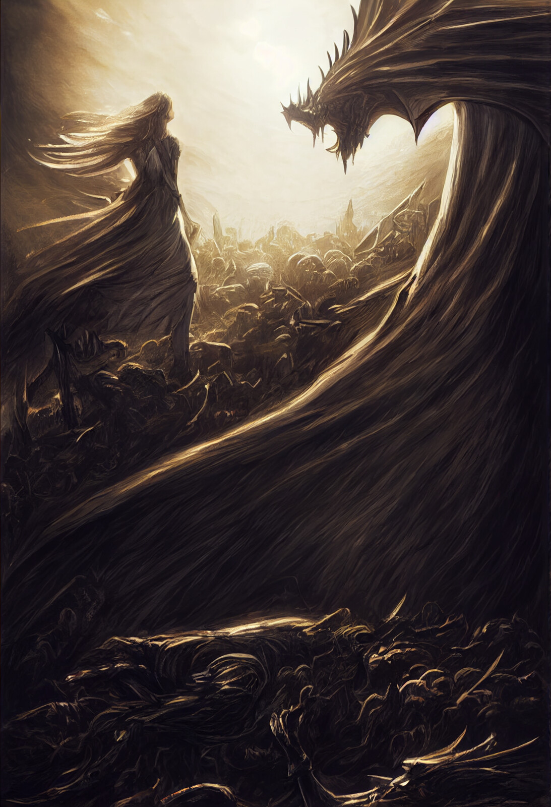 Éowyn faces the Fell Beast