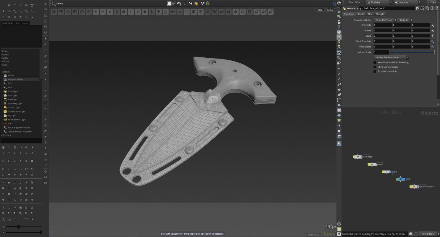 Push Dagger in case: Topology Front Side
