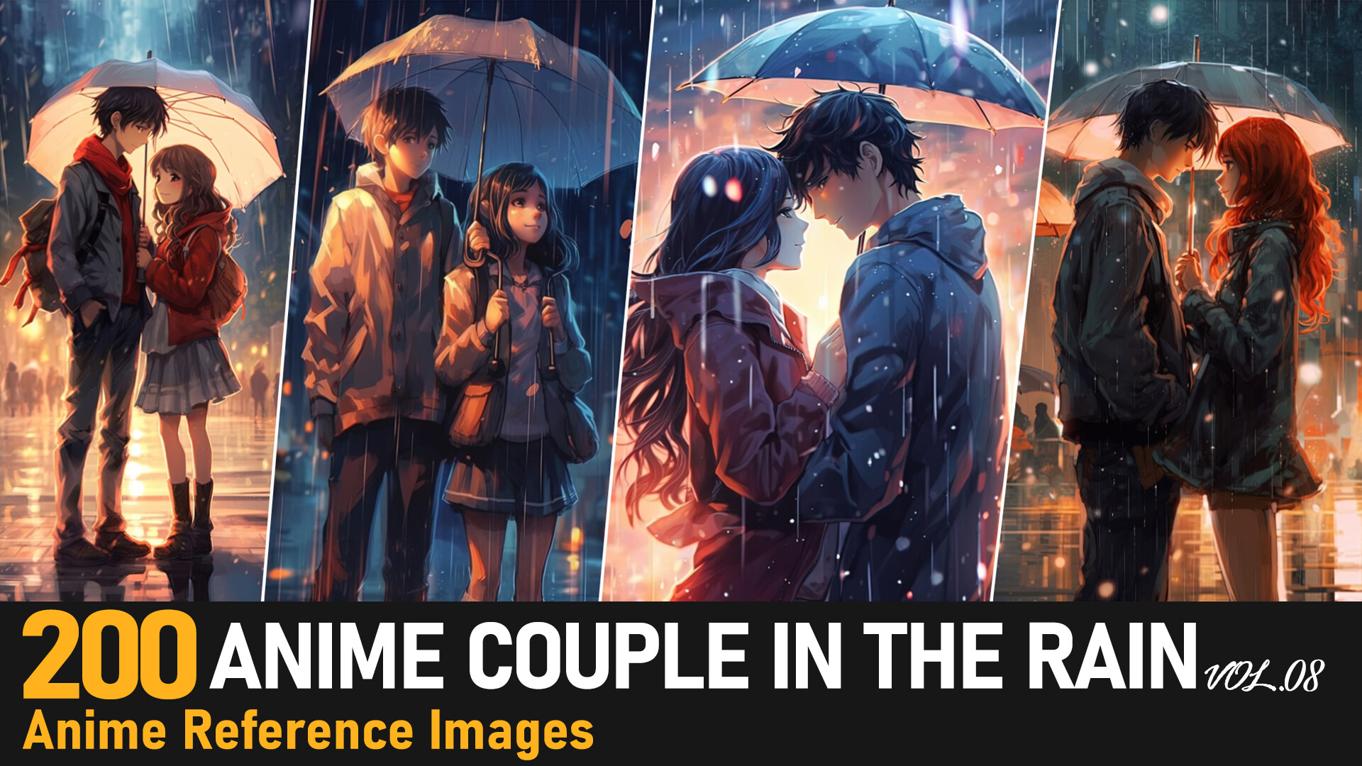 Anime couple in the rain.  Anime, Personagens de anime, Manga anime