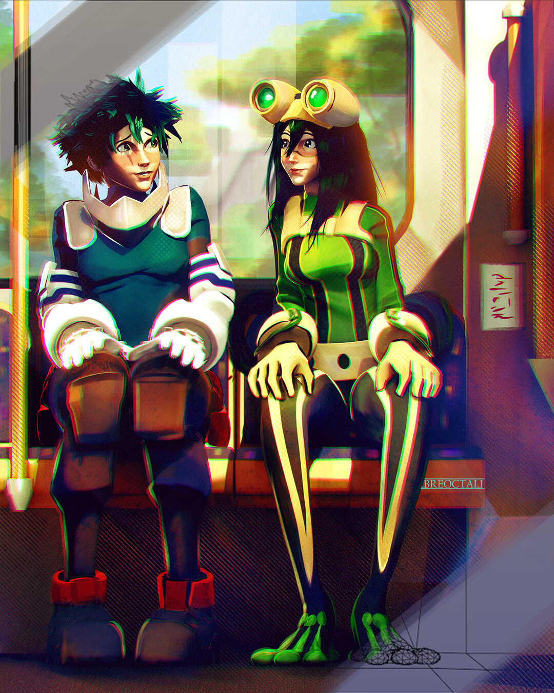 ArtStation Midoriya and Tsuyu Your Quirk is like All Might's
